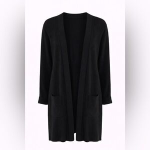 Love Scarlett Black Open-Front Ribbed Cardigan | XL
